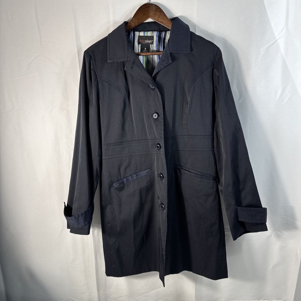 Pantology Women's Light Jacket  Navy Blue Size 8